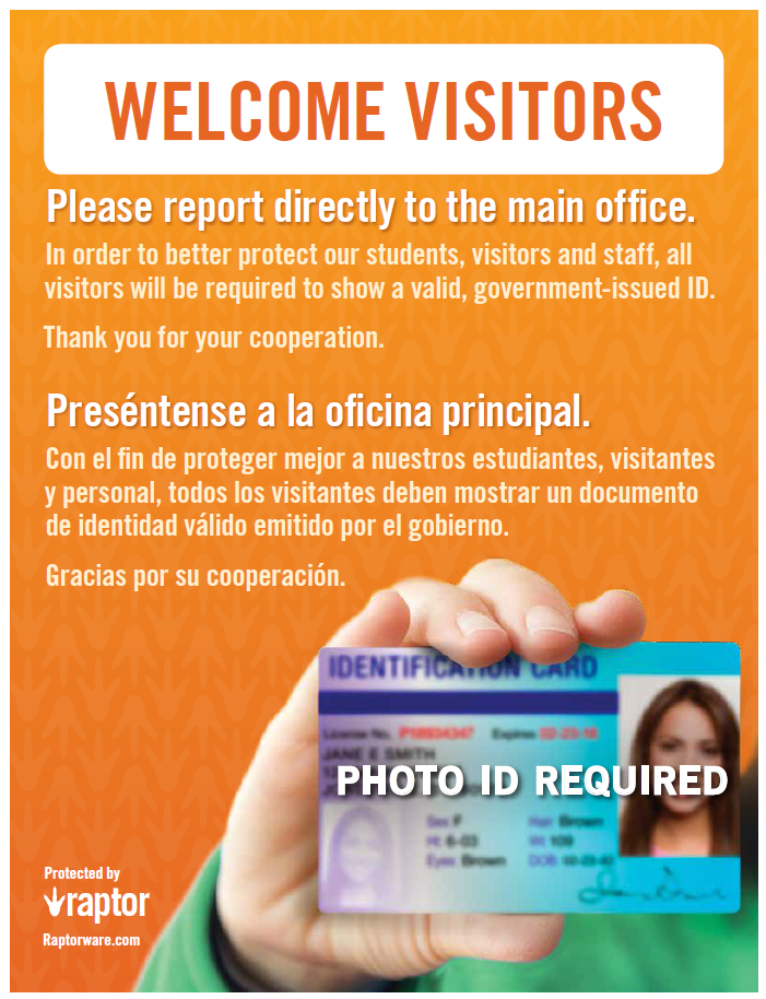 Poster with an image of a hand showing an identification card